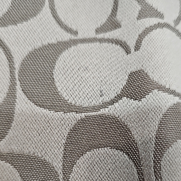 Coach Tan Signature Canvas Passport Holder with Pink & Yellow Logo - Picture 6 of 8